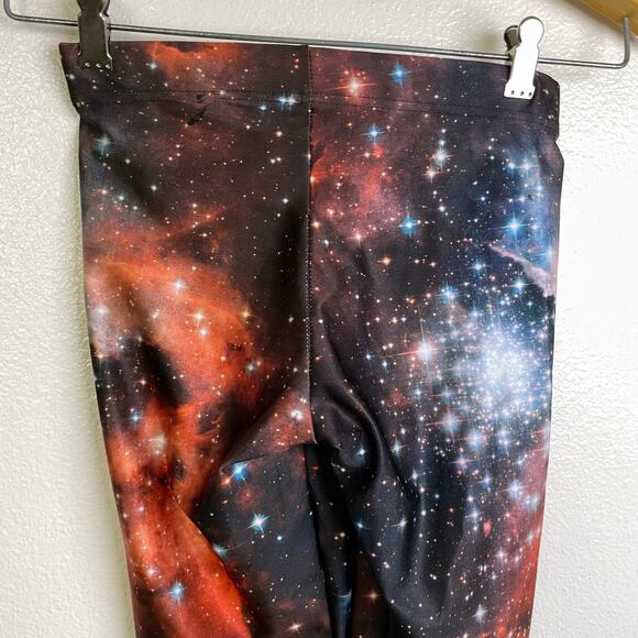 Blackmilk Galaxy Leggings Womens Small Red Cosmic Space Stars Art Stretch - Picture 6 of 12